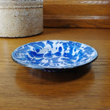 Blue and White Vintage Graniteware Saucer - Attic and Barn Treasures