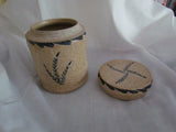 Hand Painted Vintage Stoneware Pottery Canister - Attic and Barn Treasures