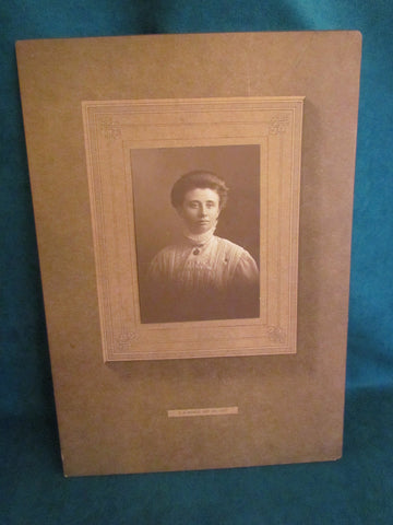 Antique Photo of a Lady in White Cabinet Card - Attic and Barn Treasures