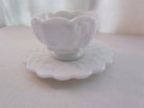 Vintage Jam Berry Bowl and Saucer by Westmoreland in Milk Glass - Attic and Barn Treasures