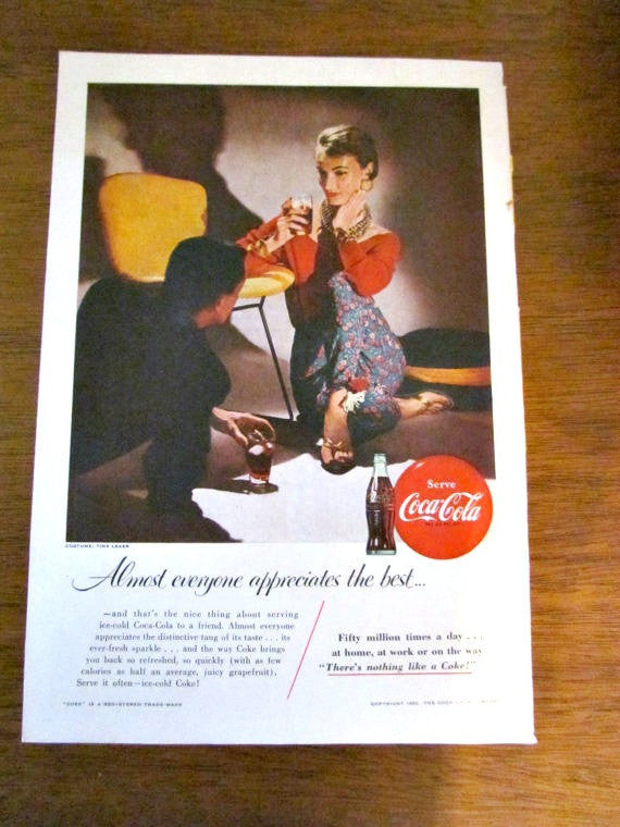 1955 Sexy Stylish Original Coca Cola Ad - Attic and Barn Treasures