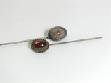 Vintage Stick Pin Pair Garnet and Agate Stones - Attic and Barn Treasures
