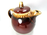 Hull Vintage Brown Drip Teapot With Matching Lid - Attic and Barn Treasures