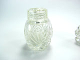 Vintage Cut Glass Salt or Pepper Shakers With Glass Tops - Attic and Barn Treasures