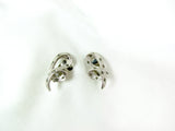 Vintage Charel Silver Tone and Marcasite Earrings - Attic and Barn Treasures