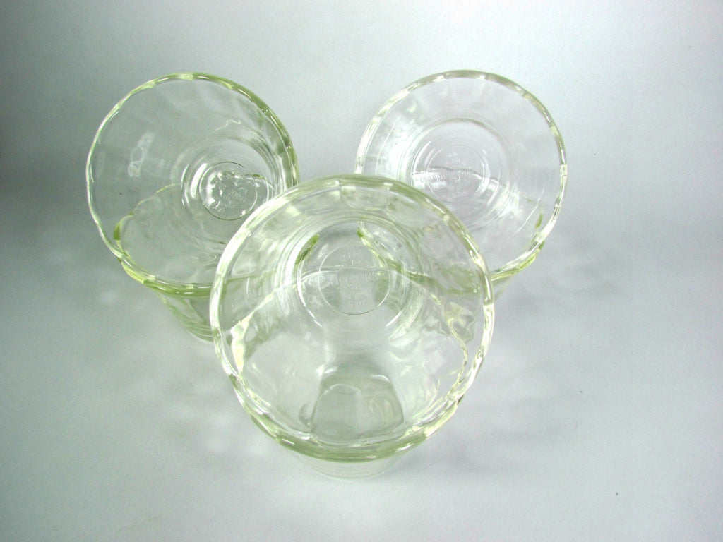 Fire King Vintage Custard Desert Cups Set of 6 Clear - Attic and Barn Treasures