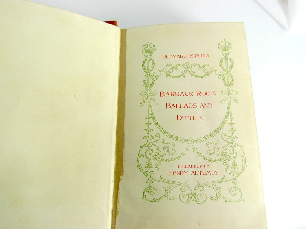 Vintage Barrack Room Ballads and Ditties by Rudyard Kipling - Attic and Barn Treasures