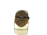 Vintage Bone and Brass Cuff Bangle Bracelet Boho Natural - Attic and Barn Treasures