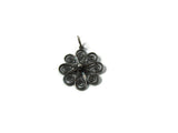 Vintage Silver Coiled Wire Flower Pendant - Attic and Barn Treasures