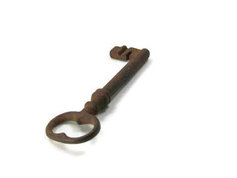 Large Vintage Old Rusty Cast Metal Key - Attic and Barn Treasures