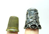 Lot of 2 Vintage Thimbles Silver and Brass - Attic and Barn Treasures