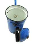 Vintage Blue Enamelware Coffee Tea Pot French Style - Attic and Barn Treasures