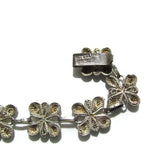 Vintage Sterling Silver Spun Wire Filigree Flower Bracelet - Attic and Barn Treasures