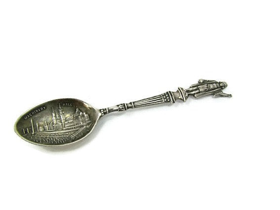 Vintage Machinery Hall Christopher Columbus Sterling Silver Spoon - Attic and Barn Treasures