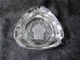 Triangular Vintage Ashtray with Etched Minaret Design - Attic and Barn Treasures