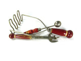 Red Handled Kitchen Set Masher Melon Ball Opener - Attic and Barn Treasures