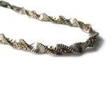 Rare and Unusual Vintage Silver Herringbone and Box Double Chain Bracelet - Attic and Barn Treasures