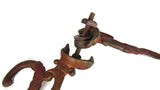 Antique Coat or Hat Rack Hook Hardware Chippy Red and Gold - Attic and Barn Treasures