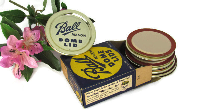 Vintage Ball Mason Jar Dome Lids from the 1940s - New In Box - Attic and Barn Treasures