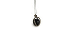 Vintage Caged Obsidian Orb Necklace with Silver Box Chain - Attic and Barn Treasures