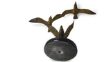 Large Vintage Brass Birds In Flight Statue Figurine - Attic and Barn Treasures