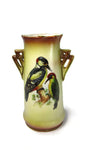Vintage Bone China Vase Woodpeckers Czechoslovakia - Attic and Barn Treasures