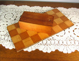 SOLD Vintage Wood Folding Chess Game Board with Chess Pieces - Attic and Barn Treasures