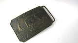 Clermont Steamboat Solid Brass Belt Buckle Vintage - Attic and Barn Treasures