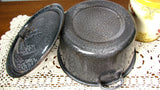 Graniteware Stock Pot With Lid Vintage - Attic and Barn Treasures