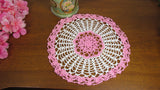 Pink and White Candy Dish Doily Vintage - Attic and Barn Treasures