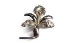 Vintage Sterling Silver Orchid Flower Brooch - Attic and Barn Treasures