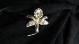 Vintage Sterling Silver Orchid Flower Brooch - Attic and Barn Treasures