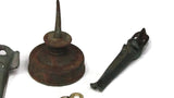 Steampunk Industrial Vintage Antique Lot Oil Can Clock Metal Pieces - Attic and Barn Treasures