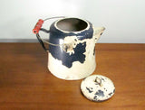 Large Chippy Vintage Blue Enamel Cowboy Camp Coffee Pot - Attic and Barn Treasures