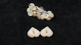 Mother Of Pearl Antique Buttons Heart and Round - Attic and Barn Treasures