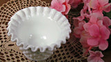 Vintage Fenton Milk Glass Hobnail Pie Crust Crimp Edge Bowl - Attic and Barn Treasures