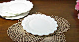 Westmoreland Milk Glass Saucers Scallop Edge Grape Pattern Set of 4 Vintage - Attic and Barn Treasures