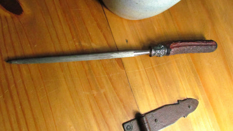 2 Honing Steel Knife Sharpening Files Sharpening Rods Wood & Antler Handles  Lees