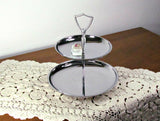 Vintage Kromex Two Tier Tray Party Partner Tidbit Snack Tray - Attic and Barn Treasures