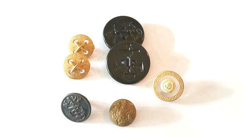 Vintage Button Group Navy and Shank Buttons - Attic and Barn Treasures