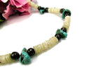 Vintage Authentic Puka Shell and Turquoise Choker Necklace - Attic and Barn Treasures