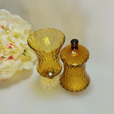 Large Vintage Amber Glass Peg Candle Holder Cup for Wall Sconce - Attic and Barn Treasures
