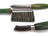 Vintage Green Handle Kitchen Gadgets for Cheese and Fruit - Attic and Barn Treasures