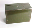 Vintage Army Green ASCO Metal Lock Box WITH Key - Attic and Barn Treasures