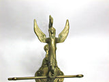 Vintage Ornate Brass Wall Mount Bell Chime Holder - Attic and Barn Treasures