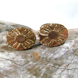 Elegant Vintage Oval Etched Cufflinks  Parks Bros and Rogers - Attic and Barn Treasures