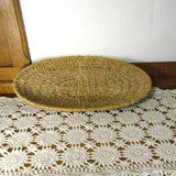 Vintage Shallow Oval Handmade Basket with Wire Frame - Attic and Barn Treasures
