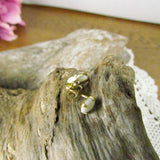 Vintage Oval Opal Stud Earrings Gold Setting - Attic and Barn Treasures