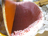 Vintage Picnic Basket with Red Gingham Liner - Attic and Barn Treasures