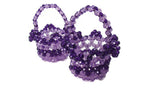 Vintage Handmade Purple Bead Baskets - Attic and Barn Treasures